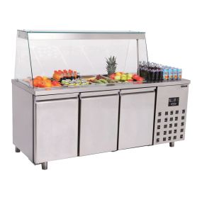 Saladette réfrigérée 3 portes - 4 x 1/1 GN