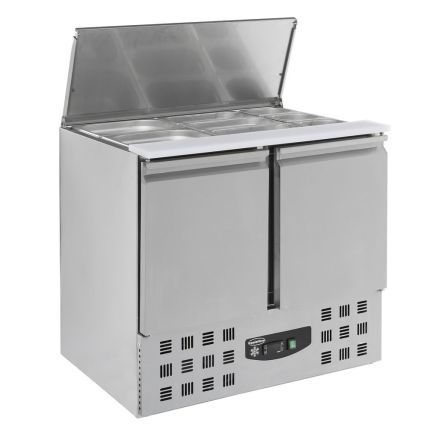Saladette réfrigérée 2 portes - 2 bacs 1/1GN