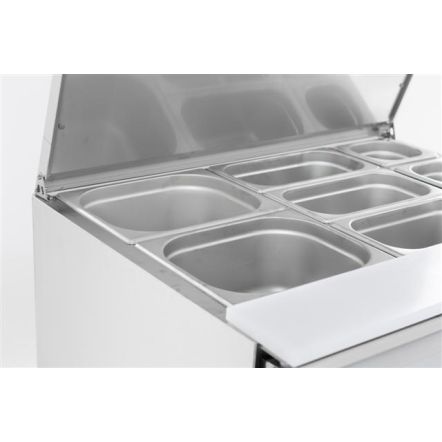 Saladette réfrigérée 2 portes - 2 bacs 1/1GN