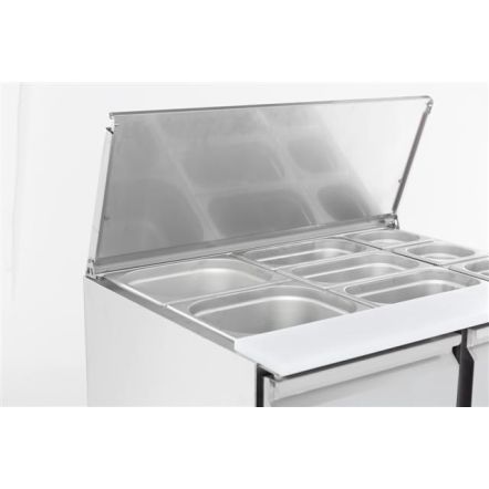 Saladette réfrigérée 2 portes - 2 bacs 1/1GN