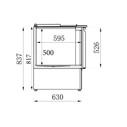 Saladette réfrigérée 2 portes - 2 bacs 1/1GN