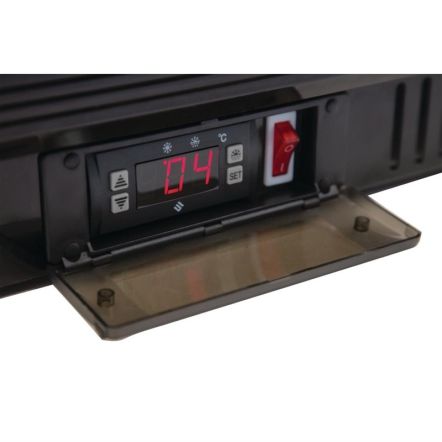Arrière bar réfrigéré 3 portes pleines 320 litres noir