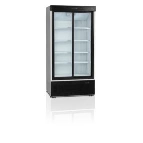 Armoire réfrigérée positive vitrée ventilée 875 litres 2 portes coulissantes