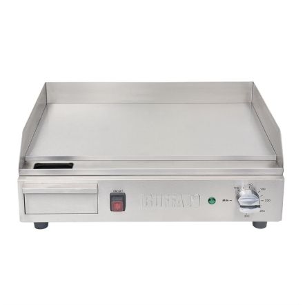 Plaque de cuisson professionnelle électrique de comptoir profondeur 460 mm en acier poli - Buffalo