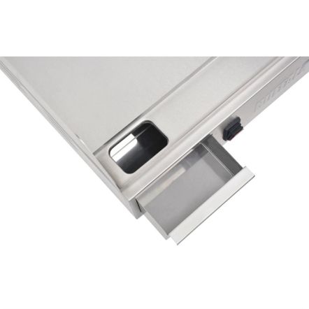 Plaque de cuisson professionnelle électrique de comptoir profondeur 460 mm en acier poli - Buffalo