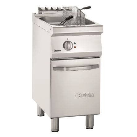 Friteuse électrique professionnelle 1 ou 2 cuves 15 à 30 litres sur coffre profondeur 700 mm - Bartscher
