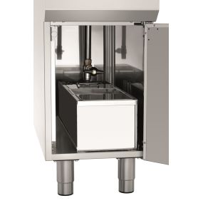 Friteuse électrique professionnelle de 1 ou 2 cuve de 20 litres profondeur 900 mm sur coffre - Bartscher