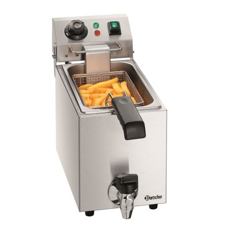 Friteuse électrique pro 1 ou 2 cuves 4 à 18 litres profondeur 530 mm longueur de 200 à 575 mm à poser sur table - Bartscher