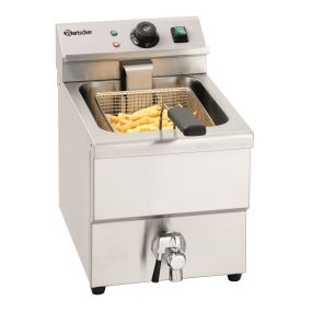 Friteuse électrique 1 ou 2 cuves de 8 litres profondeur 630 mm longueur 290 ou 580 mm à poser - Bartscher