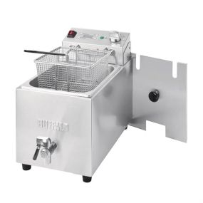 Friteuse électrique professionnelle 8 à 16 litres à poser avec robinet de vidange et minuterie numérique - Buffalo