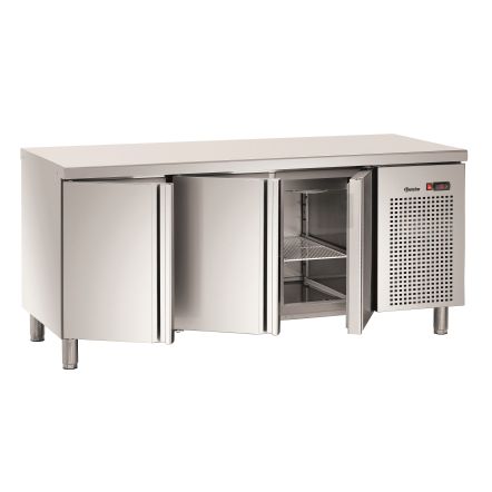 Table réfrigérée positive professionnelle 3 portes avec ou sans dosseret profondeur 700 mm - Bartscher