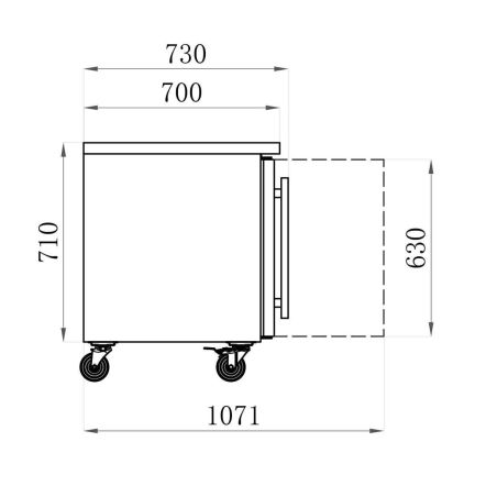 Table réfrigérée pro positive 2 à 4 portes vitrées profondeur 700 mm Inox tropicalisée - Afi Collin Lucy