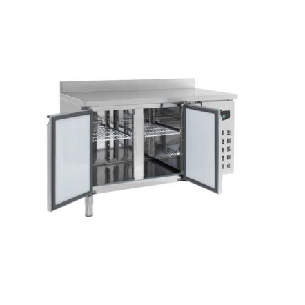 Table réfrigérée professionnelle positive 2, 3 ou 4 portes avec dosseret profondeur 700 mm - Combisteel