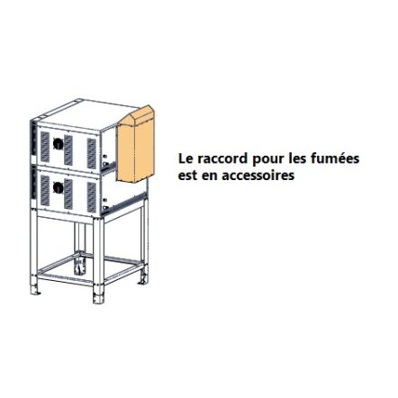 Four à pizza Gaz professionnel 1 chambre superposable 4 à 9 pizzas d'un diamètre de 30 cm - Resto Italia
