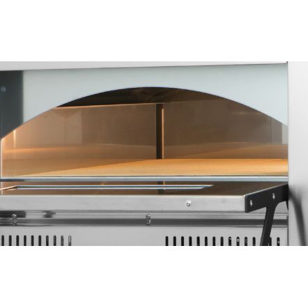 Four à pizza Gaz professionnel 1 chambre superposable 4 à 9 pizzas d'un diamètre de 30 cm - Resto Italia