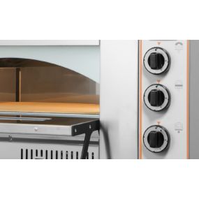 Four à pizza Gaz professionnel 1 chambre superposable 4 à 9 pizzas d'un diamètre de 30 cm - Resto Italia