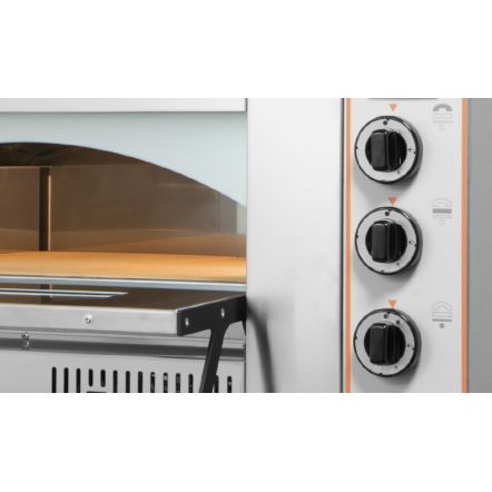 Four à pizza Gaz professionnel 1 chambre superposable 4 à 9 pizzas d'un diamètre de 30 cm - Resto Italia
