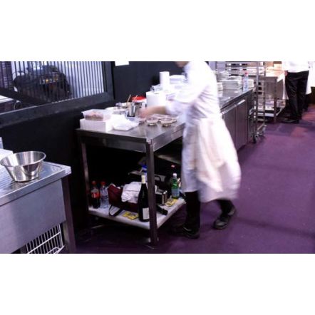 Table démontable avec étagère tout Inox AISI 304 profondeur 600 ou 700 mm longueur 600 à 2000 mm - L2G