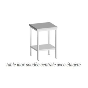 Table inox soudée de préparation profondeur 600 à 800 mm - L2G