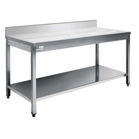 Table inox 304 à monter avec étagère Profondeur 600 ou 700 mm - Afi Collin Lucy