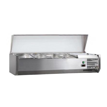 Saladette à poser tropicalisée l. 1200 à 2000 mm capacité 4 à 9 bacs GN - L2G