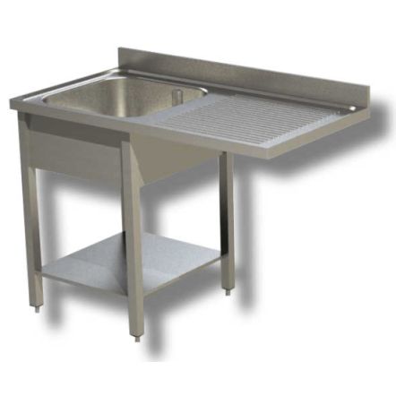 Plonge inox pour lave-vaisselle plateau 304 prof. 600 ou 700 mm 1 ou 2 éviers - Ristopro