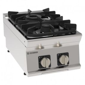 Fourneaux gaz prof. 700 mm à poser ou sur placard 2 à 6 feux plaque coup de feu en option - Tecnoinox