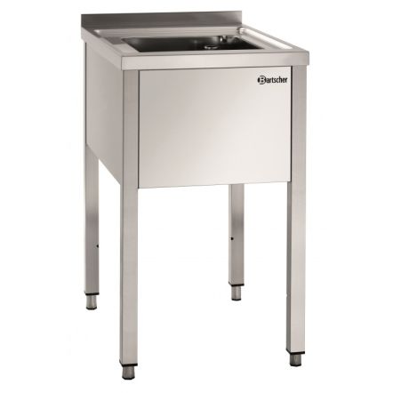 Plonge inox prof. 700 mm 1 à 2 éviers dosseret long. 500 à 1800 mm - Bartscher