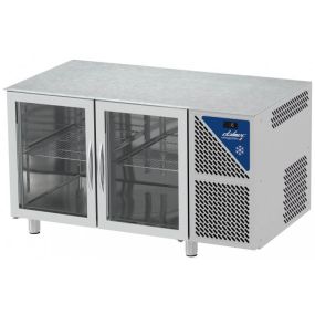 Table réfrigérée positive vitrée prof. 600 mm 2 à 4 portes plan inox 304 tropicalisée - Dalmec