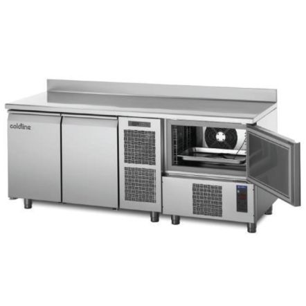 Table réfrigérée prof. 600 à 800 mm froid positif ou négatif avec ou sans groupe avec ou sans plan de travail - Coldline