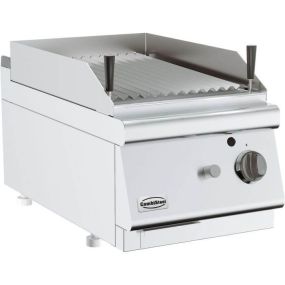 Grill pierre de lave gaz prof. 700 mm à poser 1 à 2 surfaces de cuisson 9 à 18 kW - Combisteel