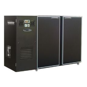 Arrière bar réfrigéré skinplate noir ou inox prof. 540 ou 700 mm 2 à 4 portes - Unifrigor
