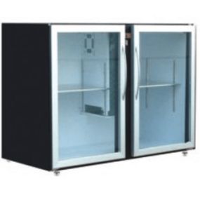 Arrière bar réfrigéré vitré skinplate noir ou inox prof. 540 ou 700 mm 2 à 4 portes - Unifrigor