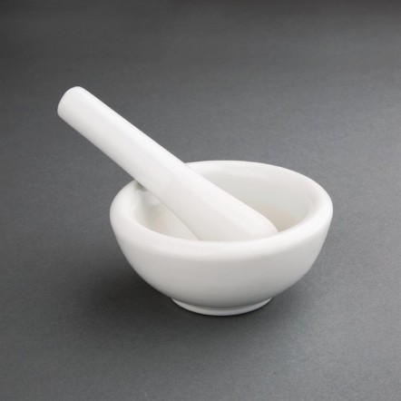 Pilon et mortier en porcelaine Vogue 115mm