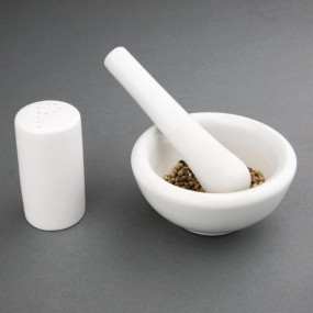 Pilon et mortier en porcelaine Vogue 115mm